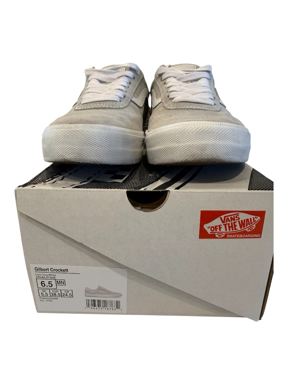 Vans Gilbert Crockett Low Top Sneakers in Light Gray and White